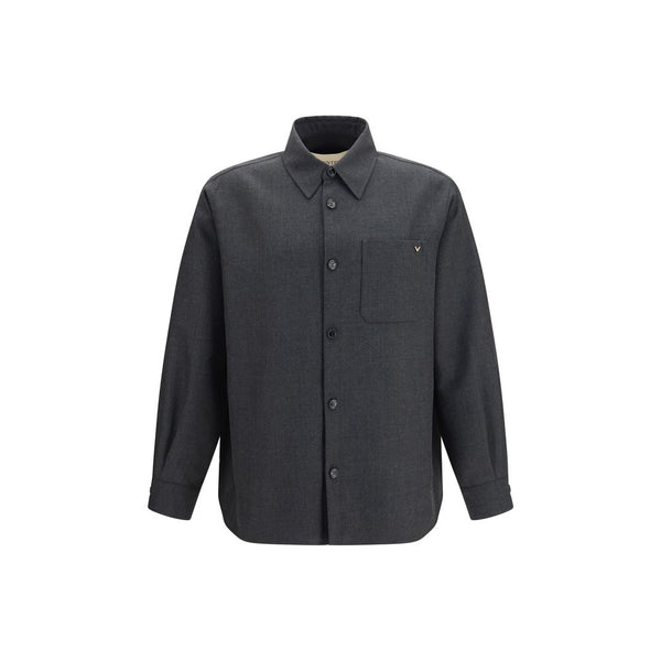 Valentino Garavani Gray Polyester Full-Length Jacket