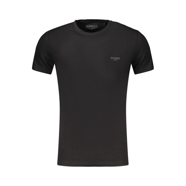 Guess Jeans Black Cotton Mens T-Shirt