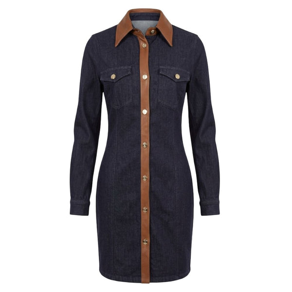Trussardi Jeans Blue Cotton Women Dress