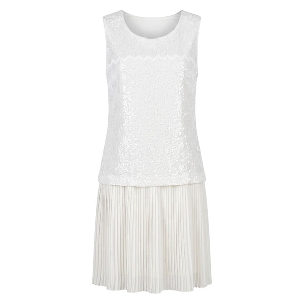 Trussardi Jeans White Polyester Women Dress