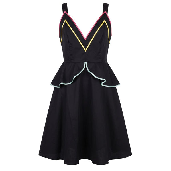 Trussardi Jeans Black Cotton Women's Dress