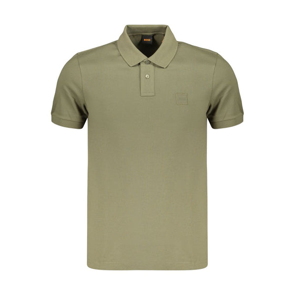 Hugo Boss Green Cotton Men's Polo Shirt