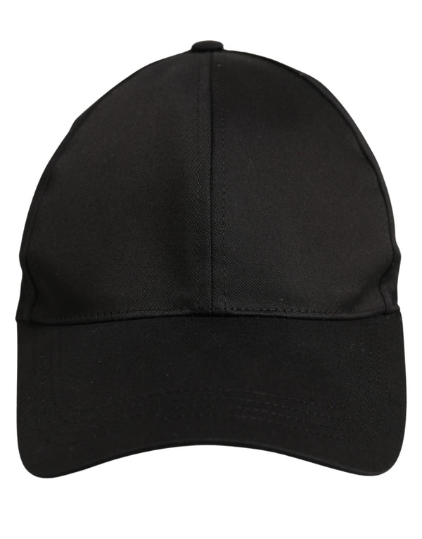 Dolce & Gabbana Men Black Cotton Baseball Cap 6 Panels Hat