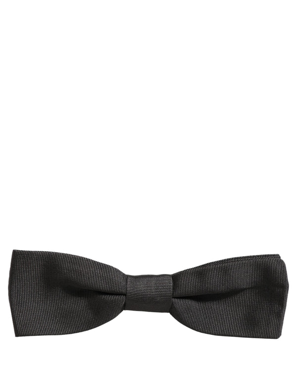 Dolce & Gabbana Men Black 100% Cotton Adjustable Neck Papillon Bow Tie