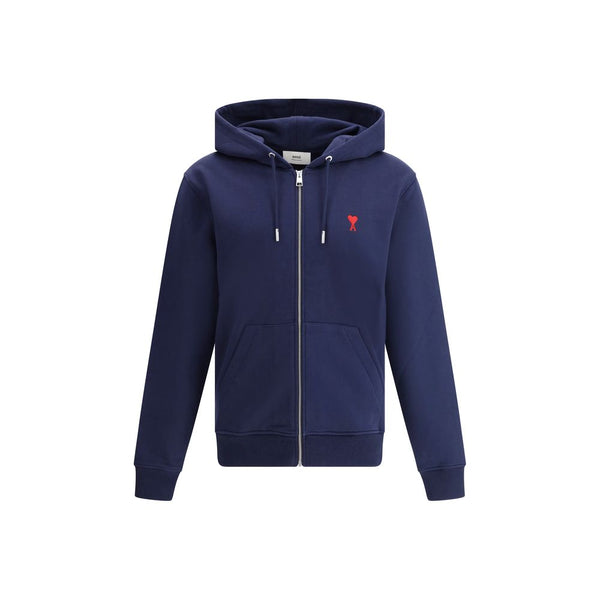 Ami Paris Blue Cotton Sweatshirt