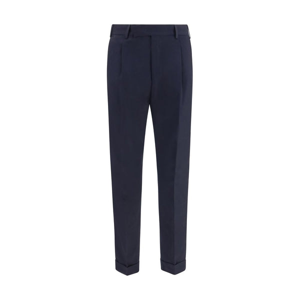 PT Torino Blue Wool Oves Aries Casual Pants