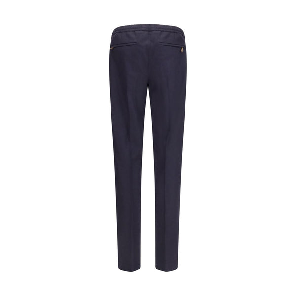 PT Torino Blue Wool Oves Aries Casual Pants