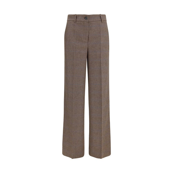 P.A.R.O.S.H. Brown Wool Oves Aries Casual Pants