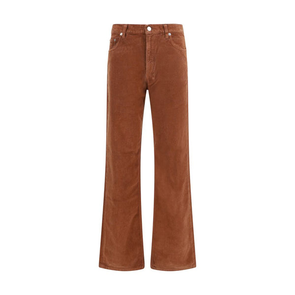 Haikure Brown Cotton Casual Pants