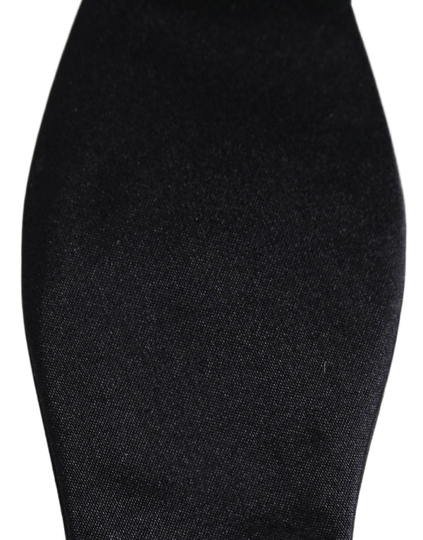 Dolce & Gabbana Men Dark Blue 100% Silk Adjustable Neck Papillon Bow Tie
