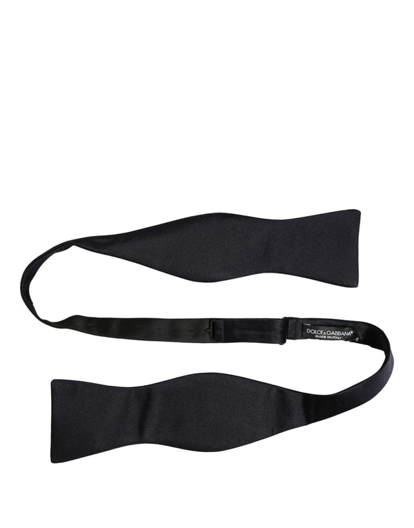 Dolce & Gabbana Men Dark Blue 100% Silk Adjustable Neck Papillon Bow Tie