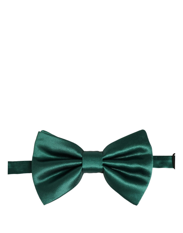 Dolce & Gabbana Men Green 100% Silk Adjustable Neck Papillon Bow Tie