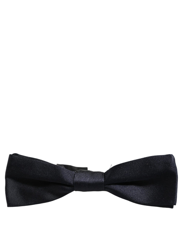Dolce & Gabbana Men Dark Blue 100% Silk Adjustable Neck Papillon Bow Tie