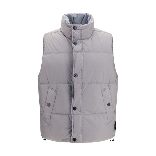 Stone Island Gray Goose Down Full-Length Jacket