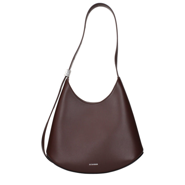 Jil Sander Red Leather Shoulder Bag