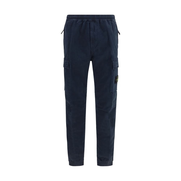 Stone Island Blue Cotton Cargo Pants