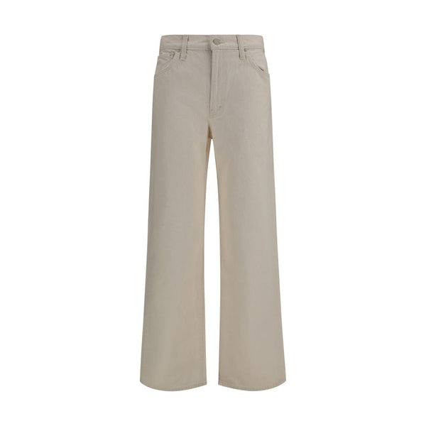 Mother Denim White Cotton Relaxed Fit Jeans