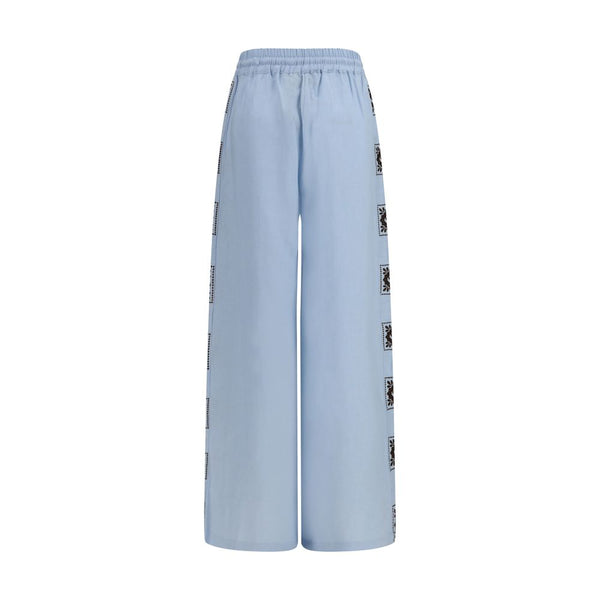 Alemais Blue Linen Casual Pants