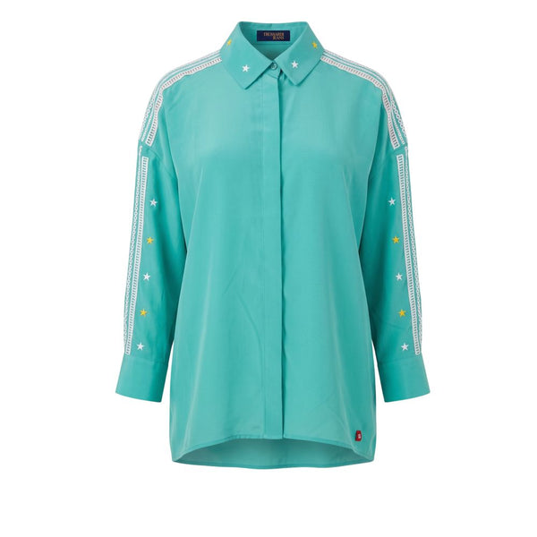 Trussardi Jeans Green Polyester Women Shirt