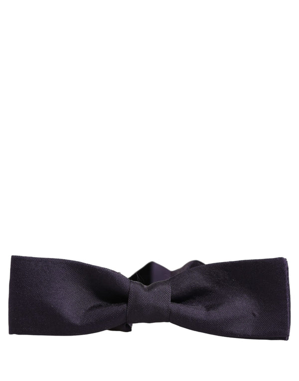 Dolce & Gabbana Men Violet 100% Silk Adjustable Neck Papillon Bow Tie