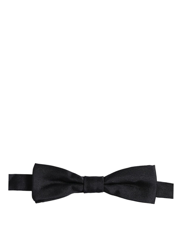Dolce & Gabbana Men Dark Blue 100% Silk Adjustable Neck Papillon Bow Tie