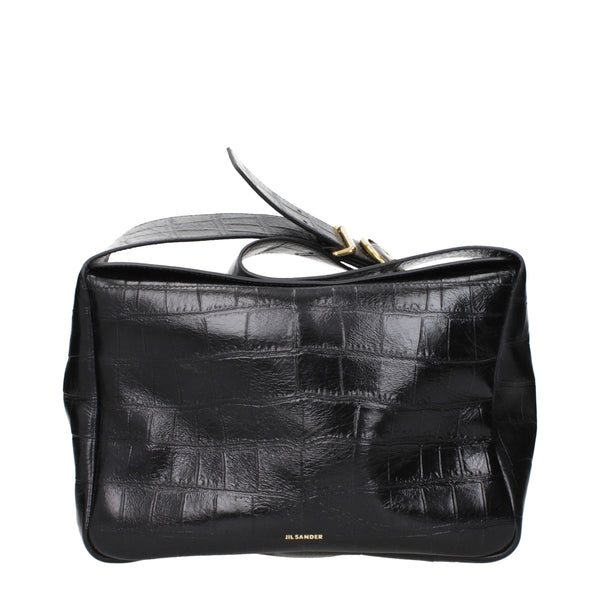 Jil Sander Black Leather Crossbody Bag