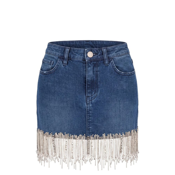 Trussardi Jeans Blue Denim Women Skirt