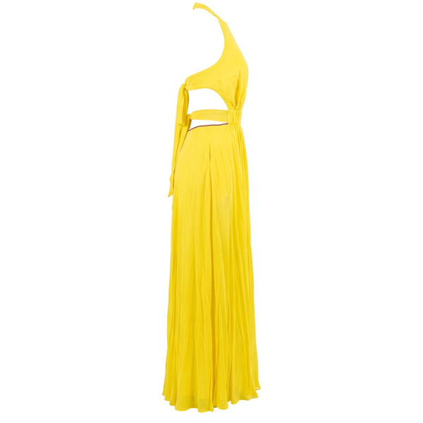 Trussardi Yellow Viscose Women Dress