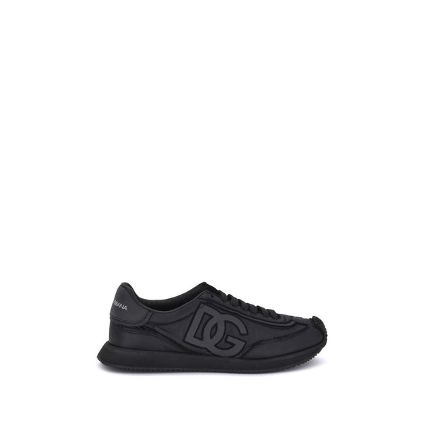 Dolce & Gabbana Black Fabric Athletic Sneakers