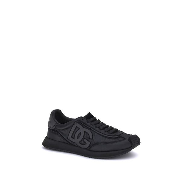 Dolce & Gabbana Black Fabric Athletic Sneakers