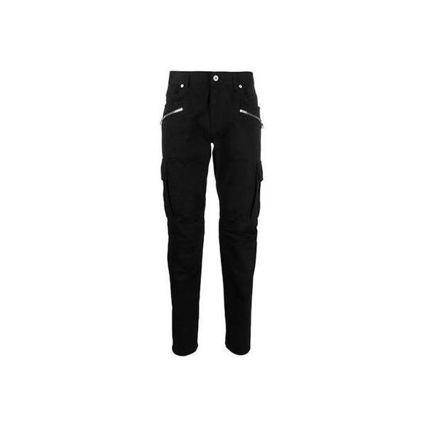 Balmain Black Cotton Cargo Pants