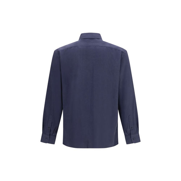 Brunello Cucinelli Blue Cotton Dress Shirt