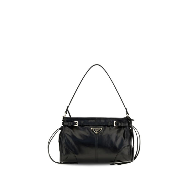 Prada Black Calf Leather Bos Taurus Handbag