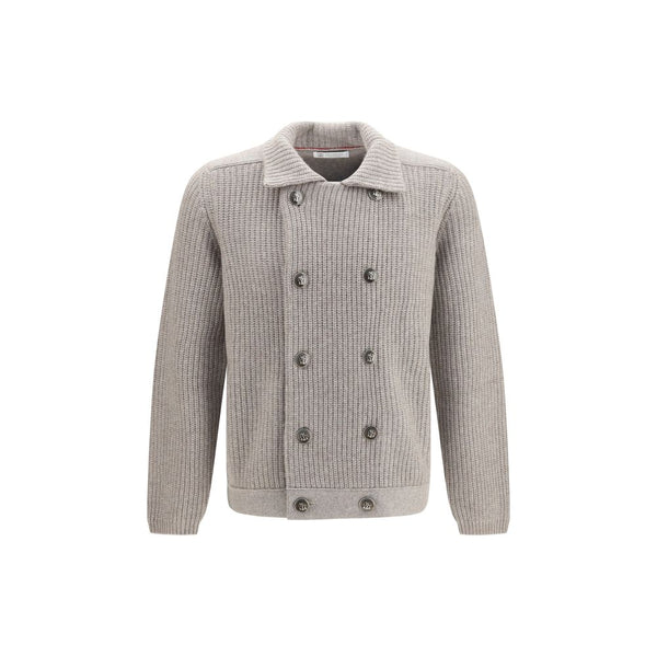 Brunello Cucinelli Gray Cashmere Cardigan