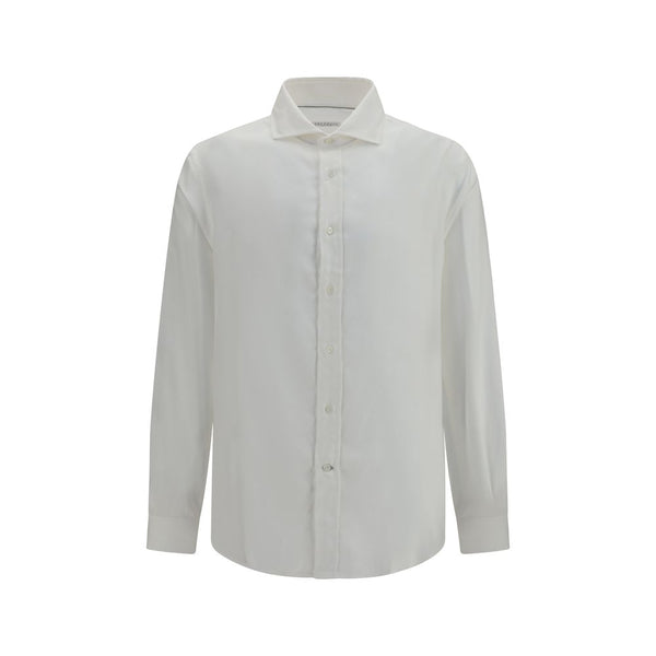 Brunello Cucinelli White Cotton Dress Shirt
