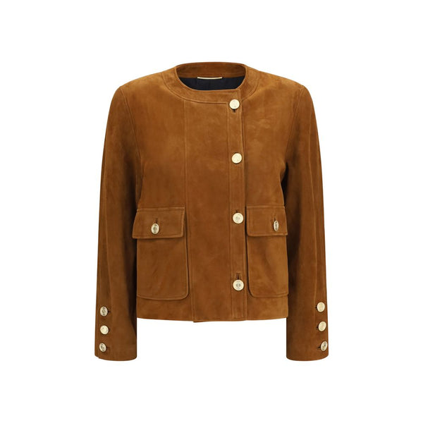 Saint Laurent Brown Lamb Ovis Aries Full-Length Jacket