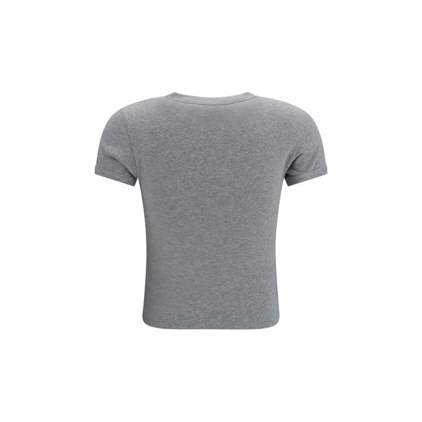 Saint Laurent Gray Cotton T-Shirt