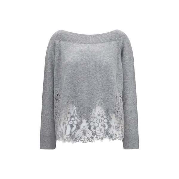 Ermanno Scervino Gray Cashmere Sweater