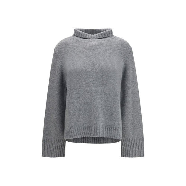 Allude Gray Cashmere Turtleneck