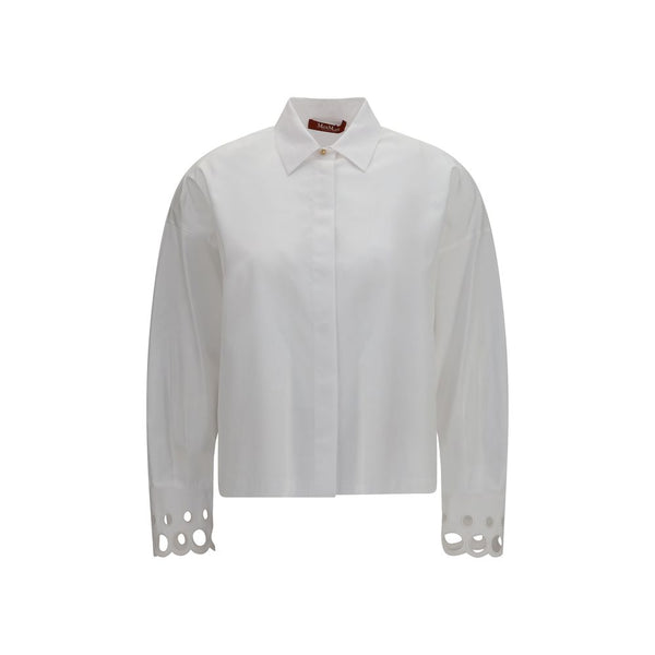 Max Mara White Cotton Dress Shirt