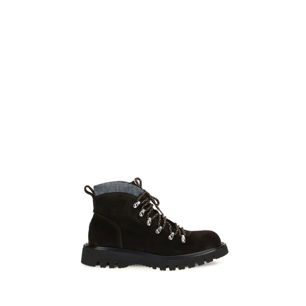 Fratelli Rossetti Brown Suede Leather Lace-Up Boots