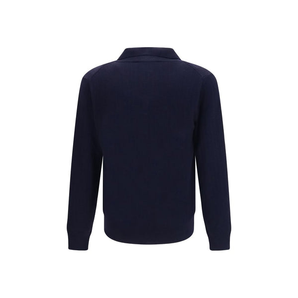 Brooksfield Blue Wool Oves Aries Sweatshirt