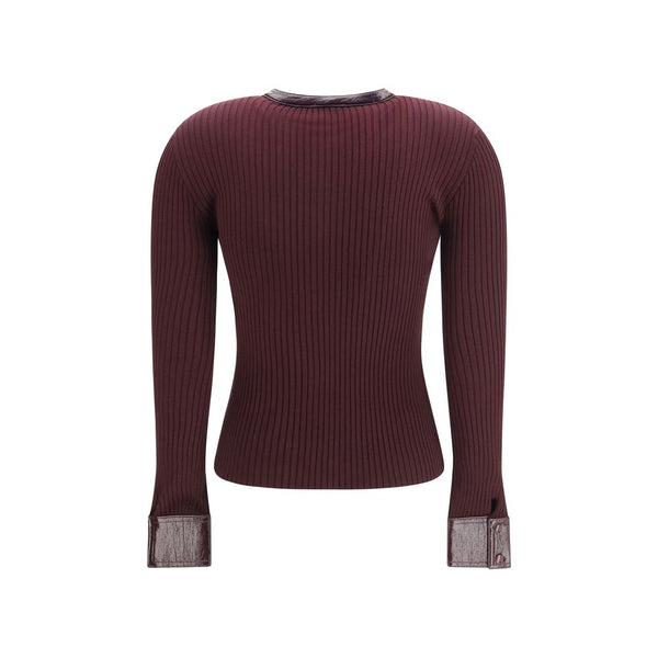 Courrèges Bordeaux Viscose Cardigan