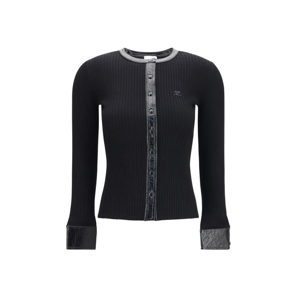 Courrèges Black Viscose Cardigan