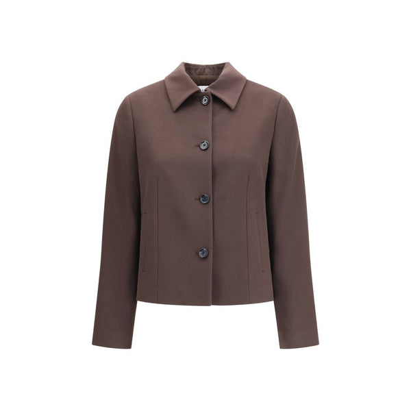 Lardini Brown Wool Oves Aries Full-Length Jacket