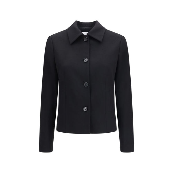 Lardini Black Wool Oves Aries Full-Length Jacket