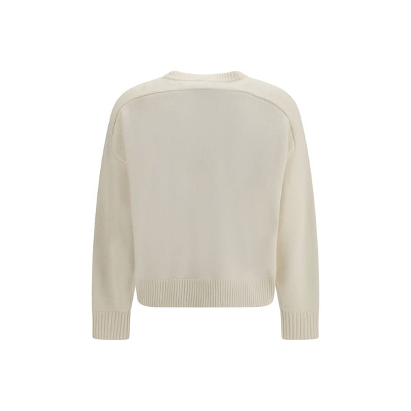 Loulou De Saison White Wool Oves Aries Sweatshirt