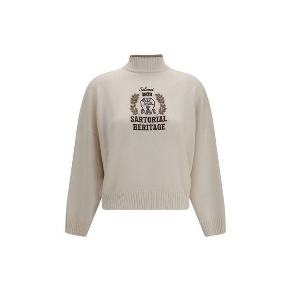Brunello Cucinelli White Cashmere Sweater