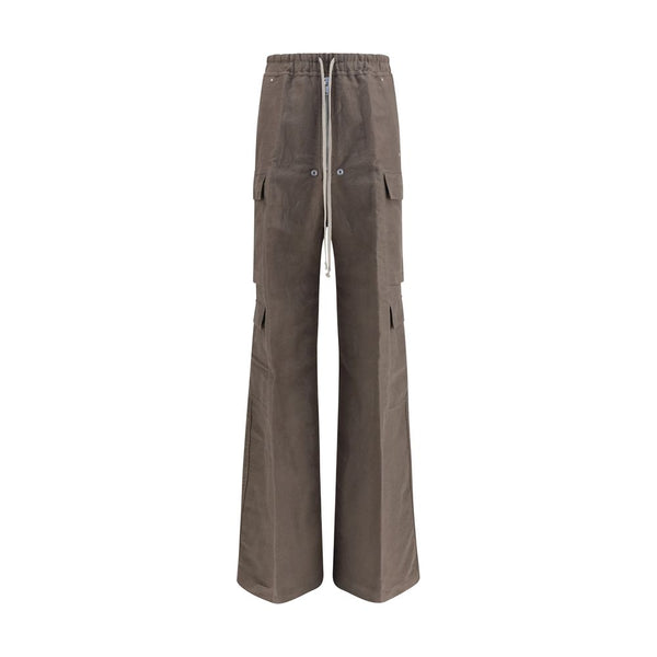 Rick Owens Brown Ramie Cargo Pants