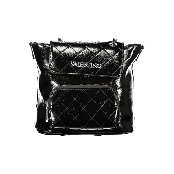 Mario Valentino Black Polyurethane Women's Backpack